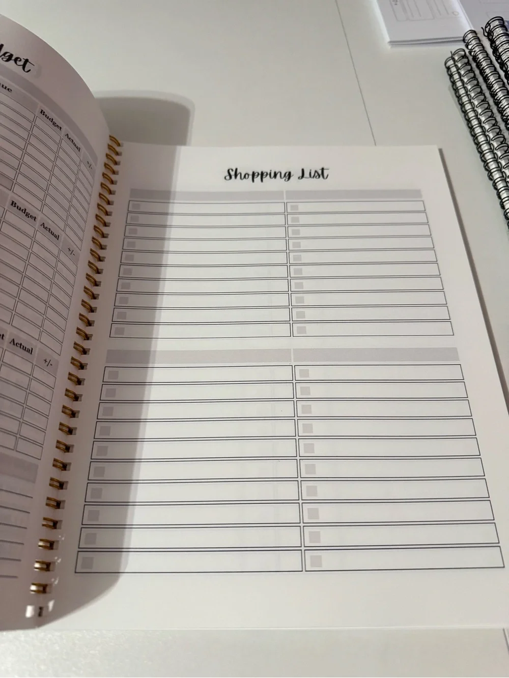 Event Planner Spiral Notebook - Blush Pink & Gold